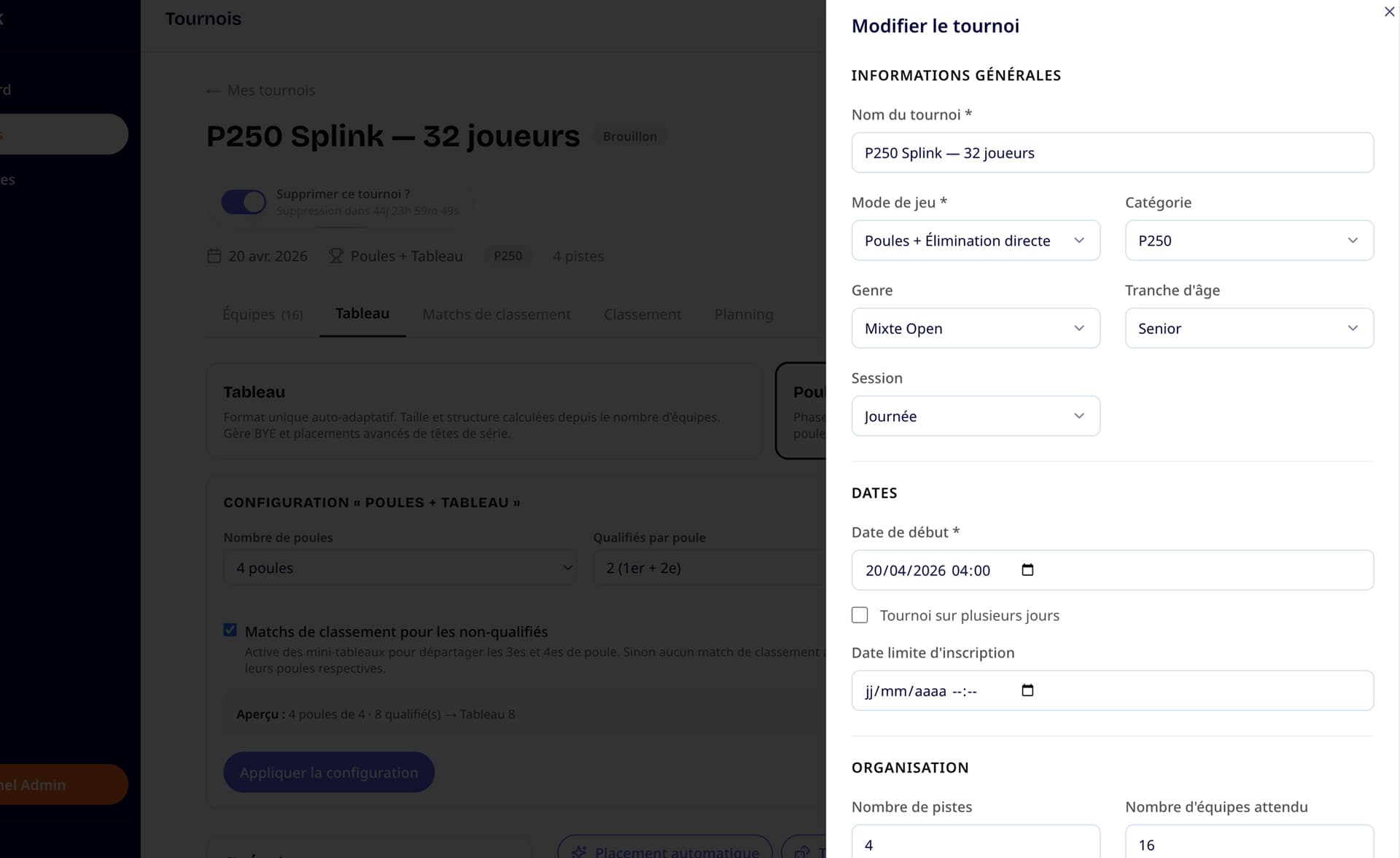 Import des joueurs dans Splink